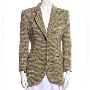 Armani Collezioni Tan Vintage Look 100% virgin wool blazer